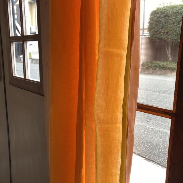 Double gauze curtain, orange, 100 x 138 cm