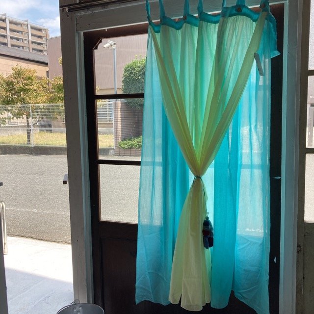 Double gauze curtain, turquoise, 100 x 138 cm
