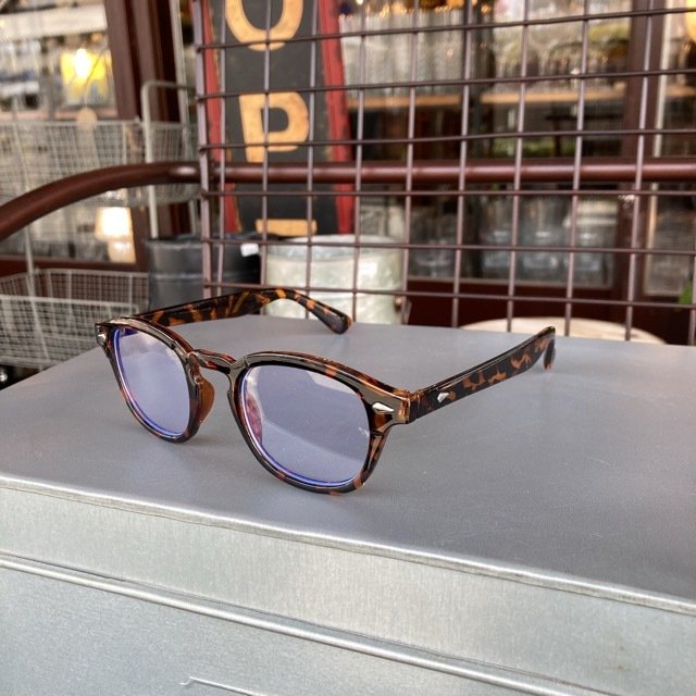 ボストンクリア眼鏡　べっ甲ブラウン