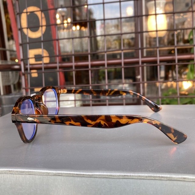 ボストンクリア眼鏡　べっ甲ブラウン