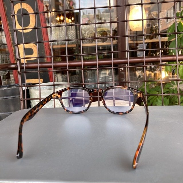 ボストンクリア眼鏡　べっ甲ブラウン