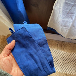 Double gauze curtain, blue, 100 x 178 cm
