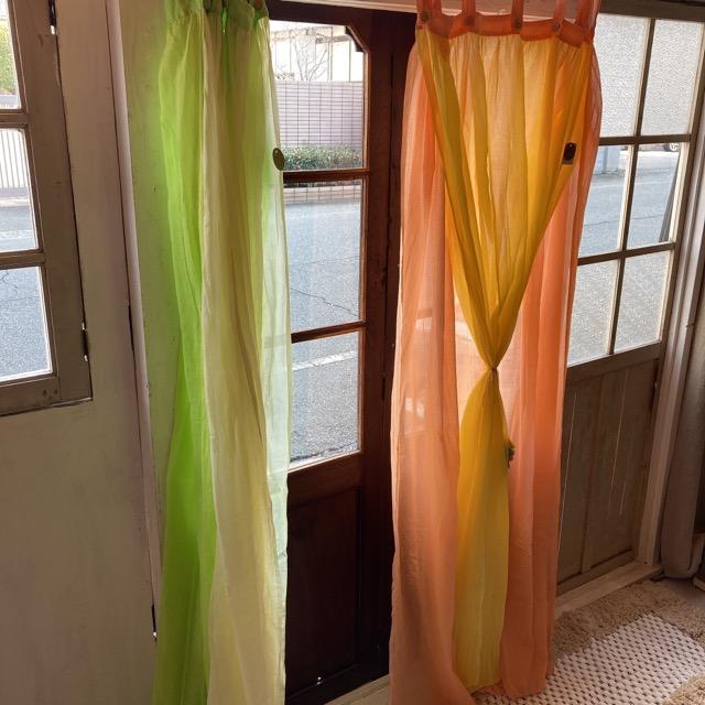 Double gauze curtain, orange, 100 x 178 cm