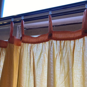Double gauze curtain, orange, 100 x 178 cm