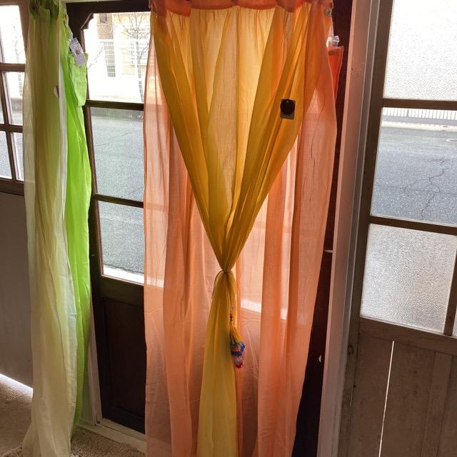 Double gauze curtain, orange, 100 x 178 cm