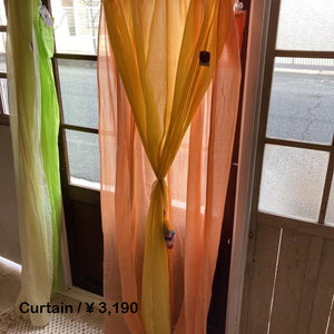 Double gauze curtain, orange, 100 x 178 cm