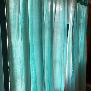 Double gauze curtain, turquoise, 100 x 178 cm