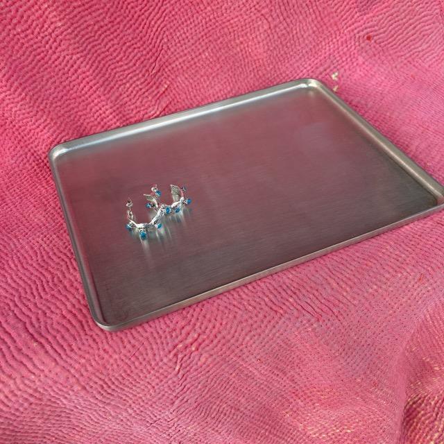 Stainless steel tray, size L
