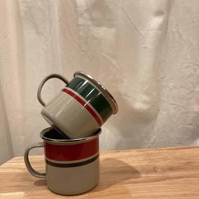 ステンレスリムレトロホーローマグカップ　全2色