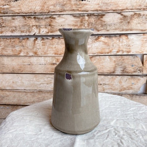 味わい深い陶器の花瓶　モカ