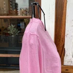 homspun (ホームスパン)　天竺七分袖Tシャツ　ピンク