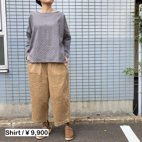 ICHI（イチ） 小紋柄ブラウス グレー – BON ETO vikings