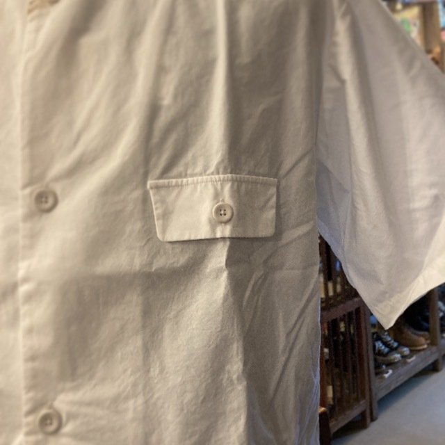 LOLO(ロロ)　フラップポケット半袖シャツ　ホワイト