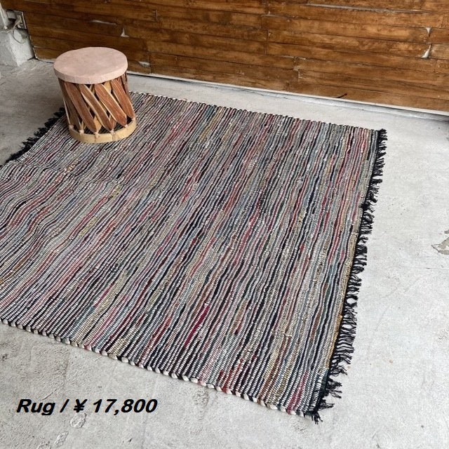 マルチレザーミックスラグ 　190×190cm　ORCHARD/201200703