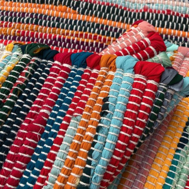 Mixed color chindi rug mat 90×140