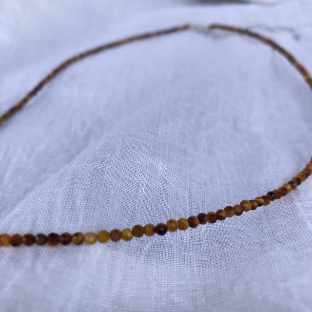 TOPANGA Accessory Mini Stone Choker Tiger Eye
