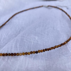 TOPANGA Accessory Mini Stone Choker Tiger Eye