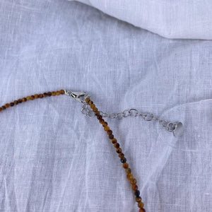 TOPANGA Accessory Mini Stone Choker Tiger Eye