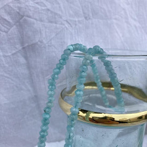 TOPANGA Accessory Mini Gem Choker Aquamarine
