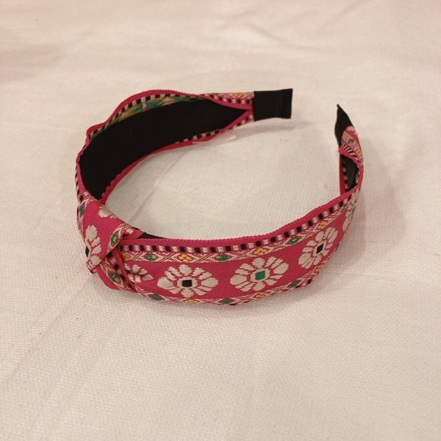 チロリアンテープカチューシャ　ピンク