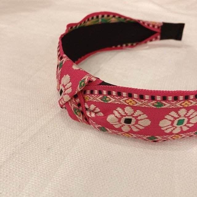 チロリアンテープカチューシャ　ピンク