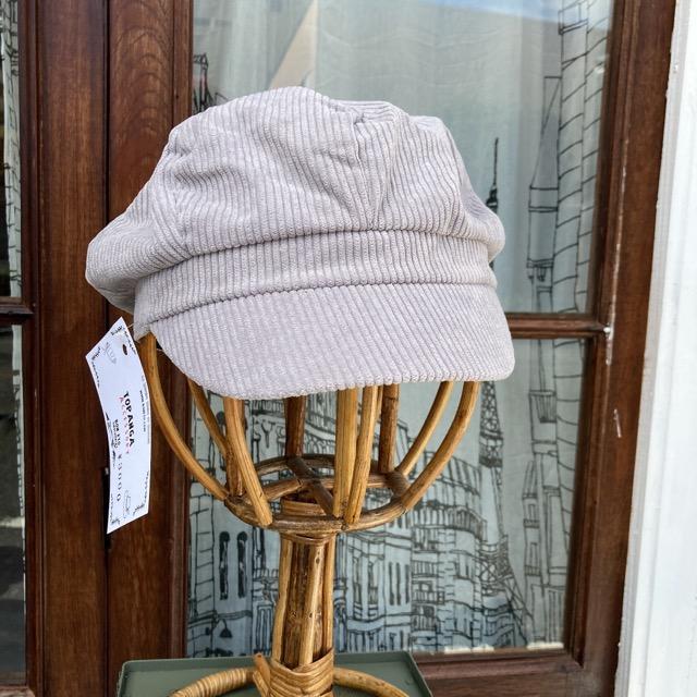 TOPANGA Accessory Corduroy Newsboy Cap, Grey