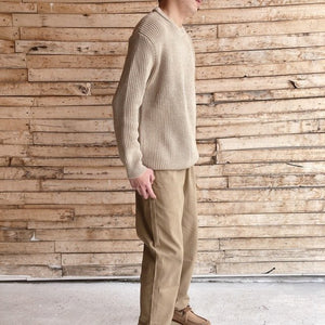 TOPANGA MEN'S コットン畦ニット　ベージュ