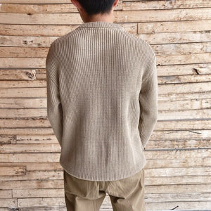 TOPANGA MEN'S コットン畦ニット　ベージュ