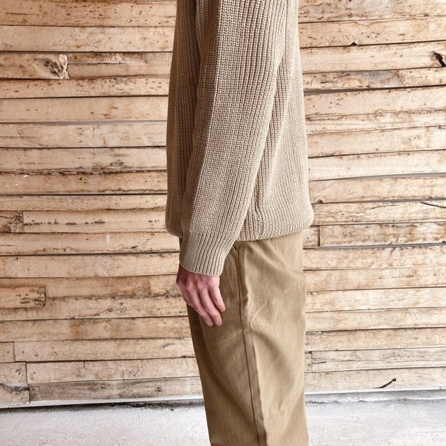 TOPANGA MEN'S コットン畦ニット　ベージュ