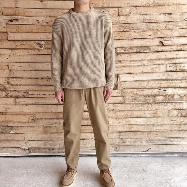 TOPANGA MEN'S コットン畦ニット　ベージュ