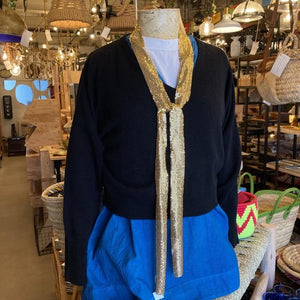 TOPANGA Accessory Metal Lariat Available in 2 colors: Gold and Rainbow