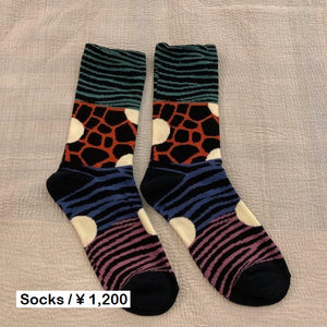 TOPANGA SOCKS 　レオパードソックス　ミックス