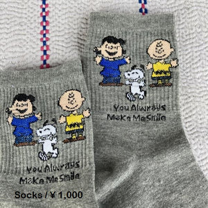 TOPANGA SOCKS 　スマイルスヌーピーソックス