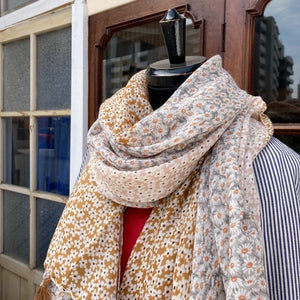 TOPANGA Accessory Big Shawl Flower Patchwork/Yellow [Mail Order Available] [New 2023]