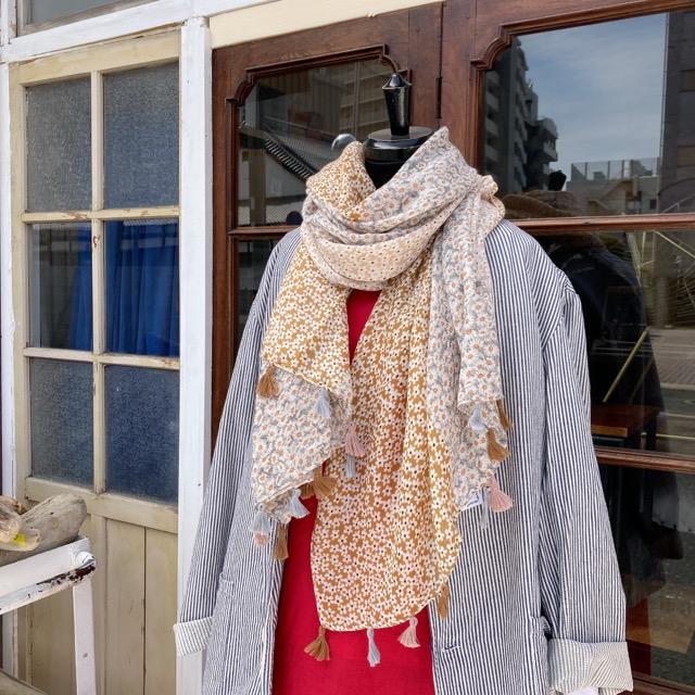 TOPANGA Accessory Big Shawl Flower Patchwork/Yellow [Mail Order Available] [New 2023]