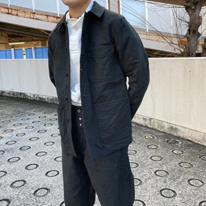 【美品】ブラックモールスキン　フレンチワークジャケット