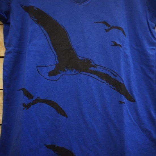 ハンドプリントＴシャツ　カモメ