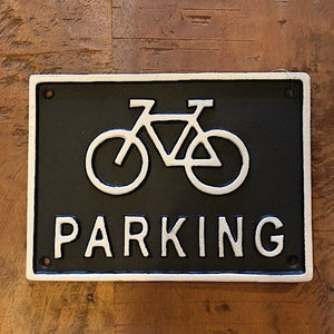 アイアンサインプレート　Bicycle parking　ブラック