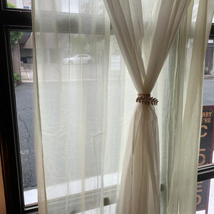 Double gauze curtain, white, 100 x 200 cm