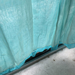 Double gauze curtain, turquoise, 100 x 200 cm