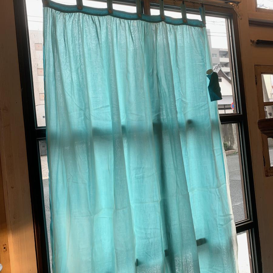 Double gauze curtain, turquoise, 100 x 200 cm