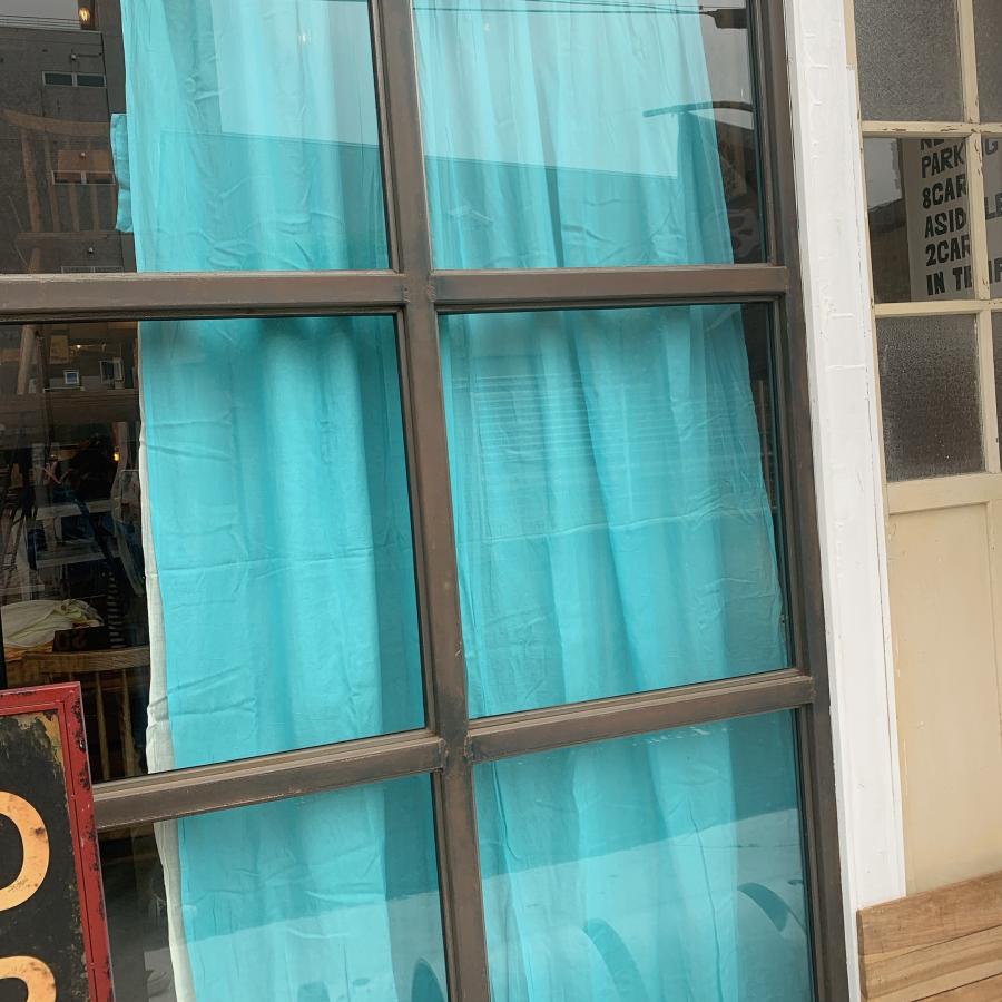 Double gauze curtain, turquoise, 100 x 200 cm