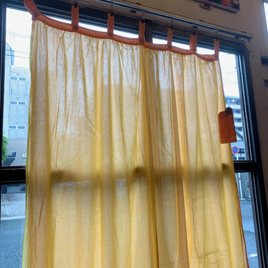 Double gauze curtain, orange, 100 x 200 cm