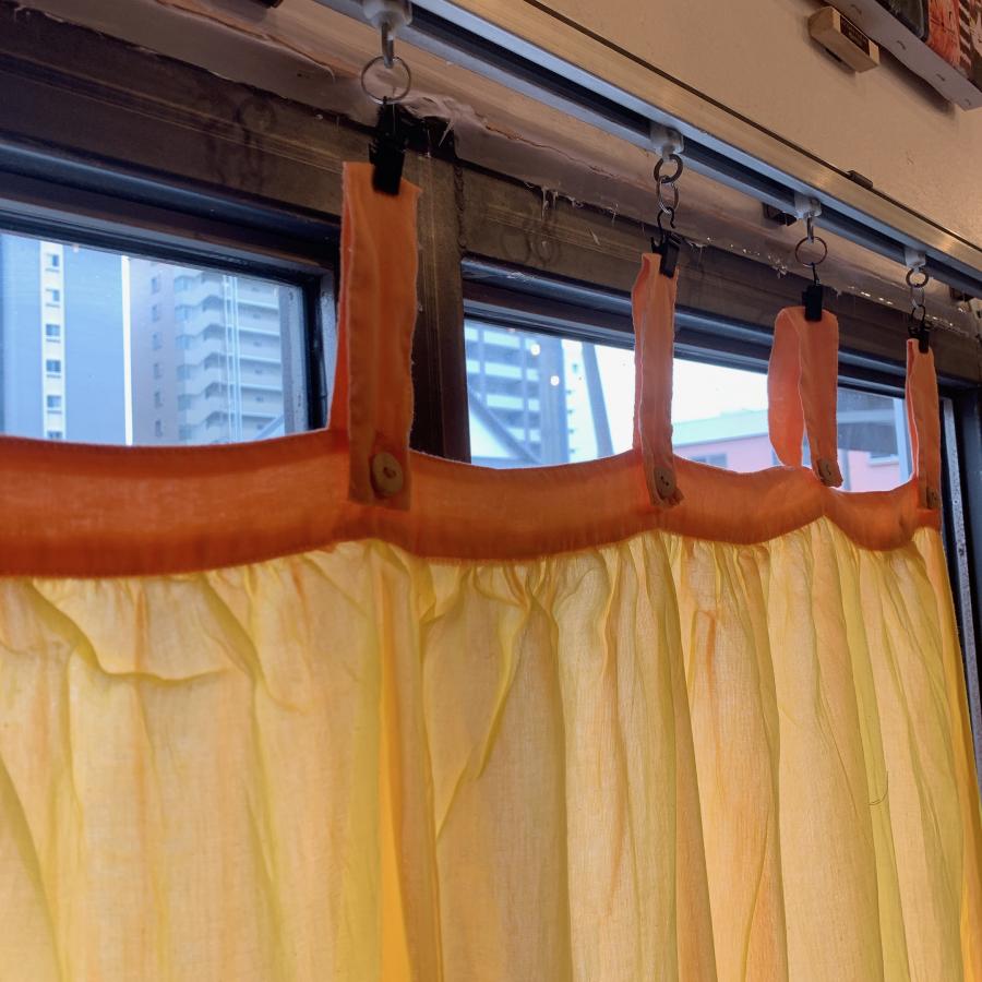 Double gauze curtain, orange, 100 x 200 cm