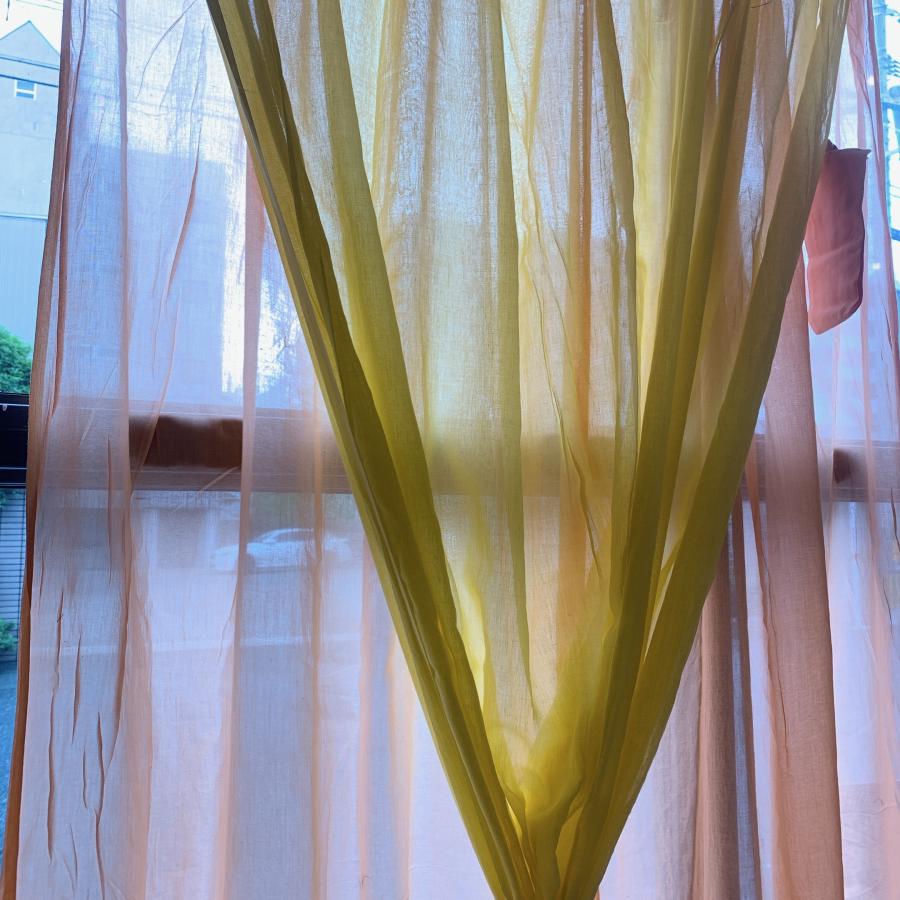 Double gauze curtain, orange, 100 x 200 cm