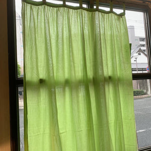 Double gauze curtain, green, 100 x 200 cm