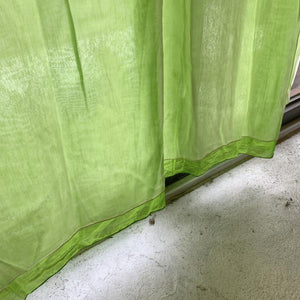 Double gauze curtain, green, 100 x 200 cm