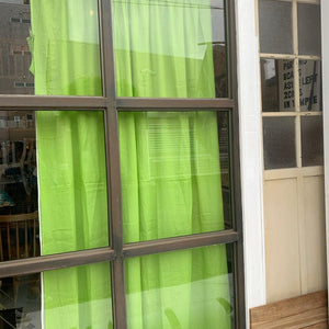 Double gauze curtain, green, 100 x 200 cm