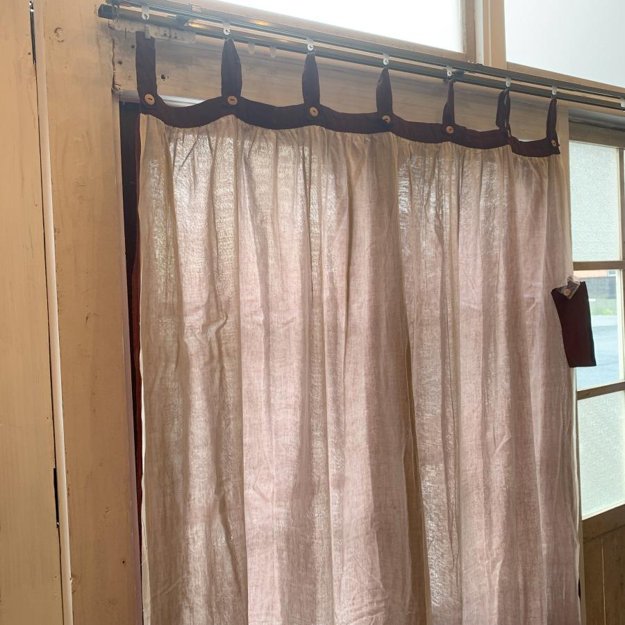 Double gauze curtain, brown, 100 x 200 cm