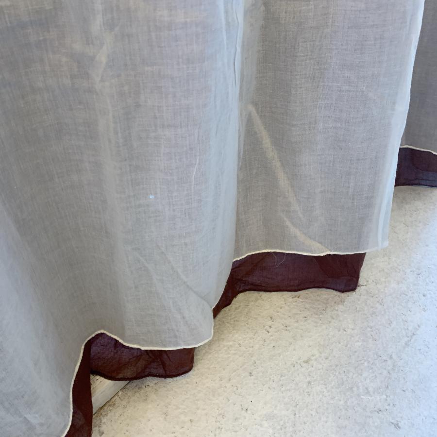 Double gauze curtain, brown, 100 x 200 cm